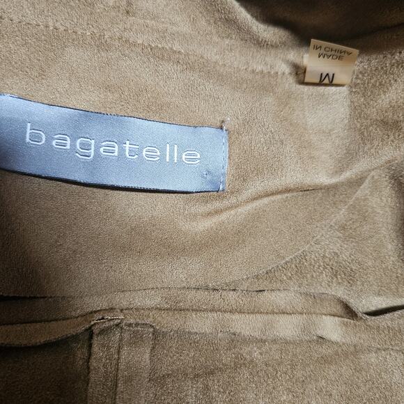 Bagatelle Vegan Faux Suede Open Front Jacket Size Medium - Picture 3 of 4